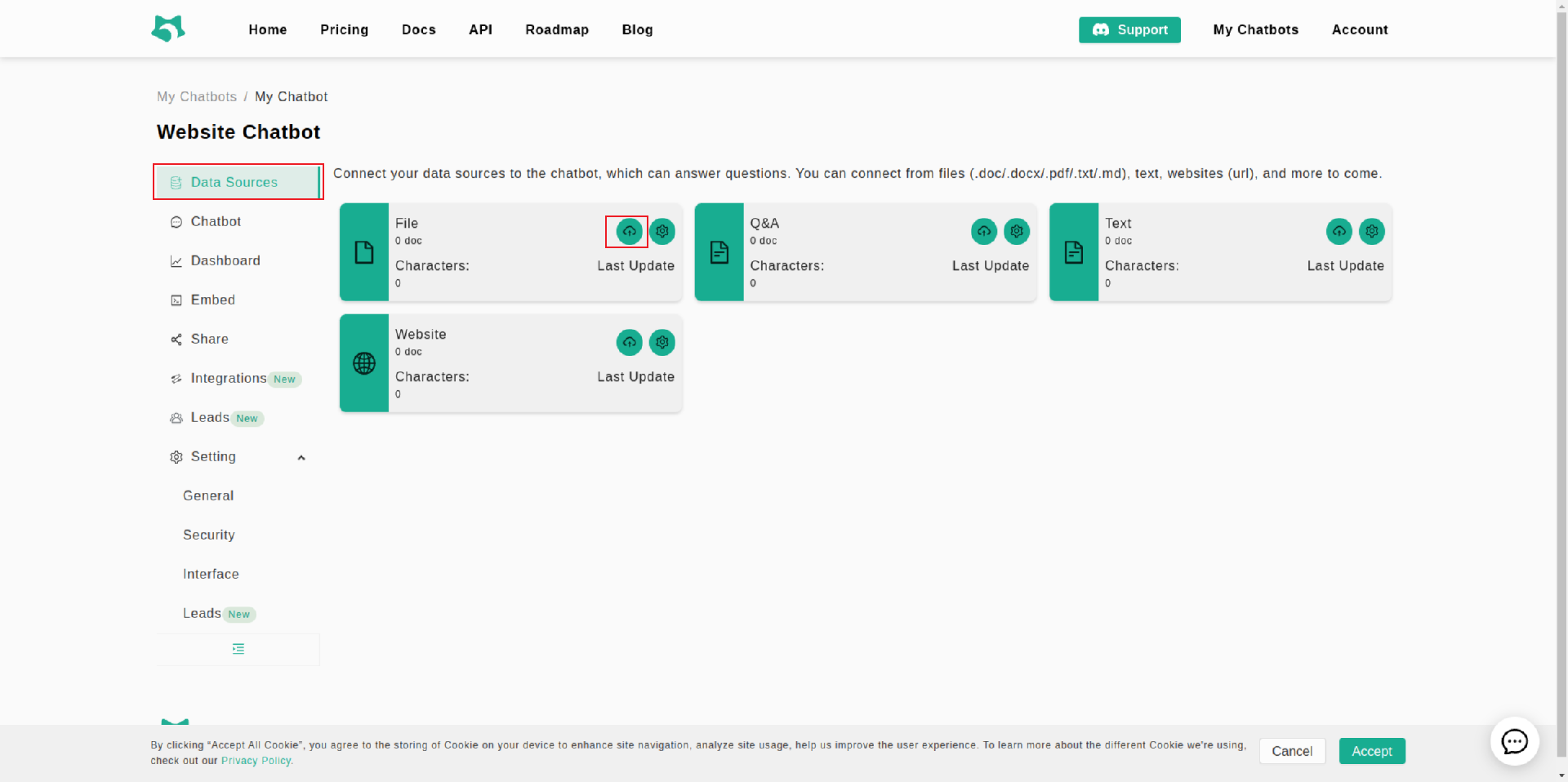 ChatofAI Train Chatbot