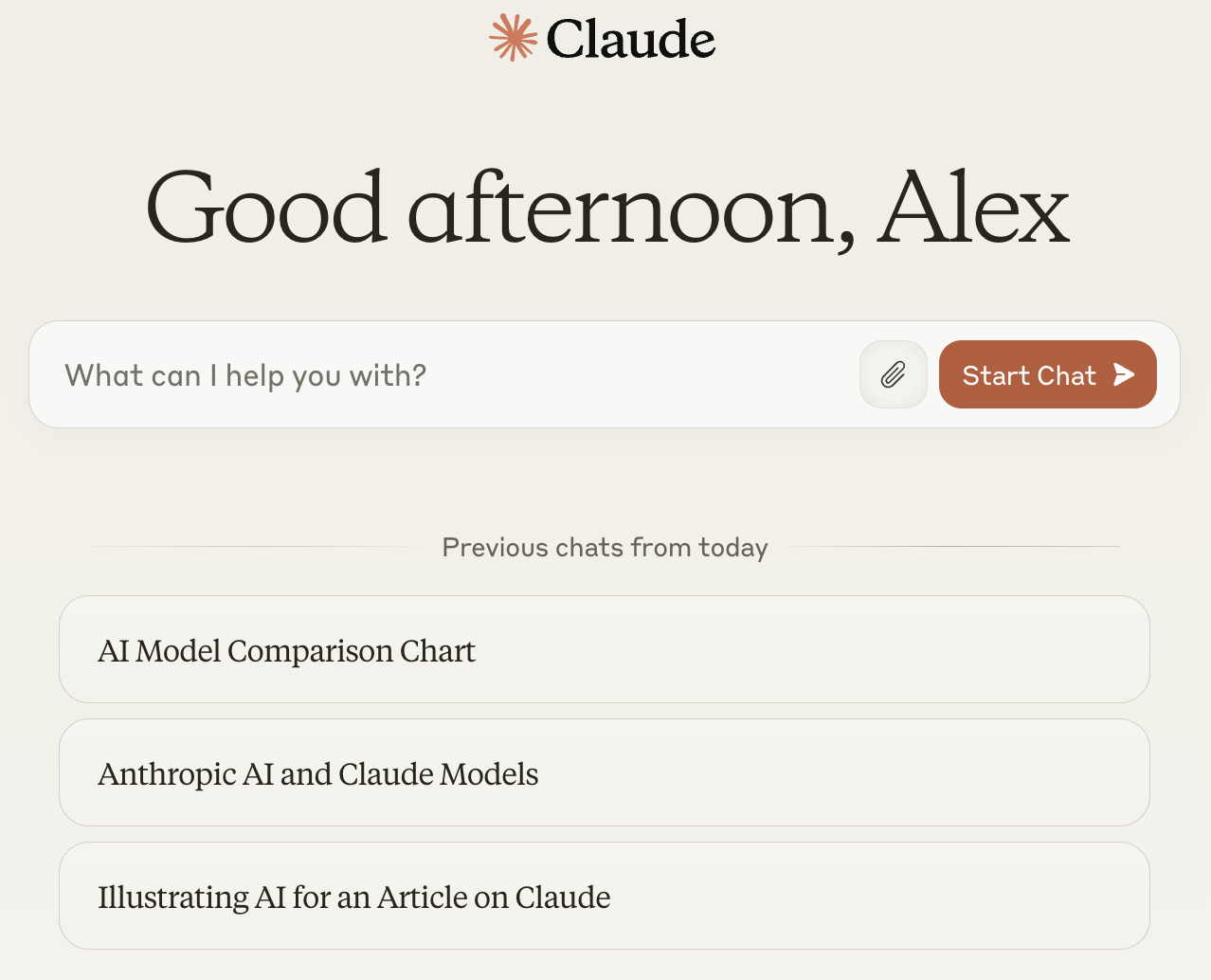 Claude AI screenshot